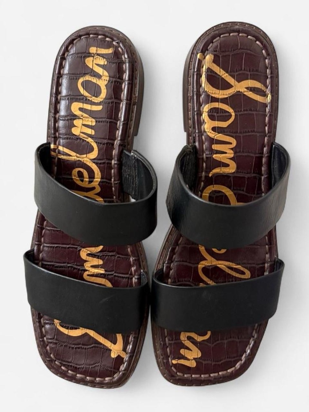 Sam Edelman brown croc print slide sandals Size 9.5 - Picture 2 of 8